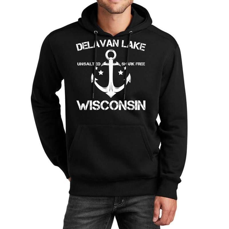 Delavan Lake Wisconsin Funny Fishing Camping Summer Gift T Shirt