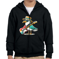 Seagull Electric Guitar Youth Zipper Hoodie | Artistshot