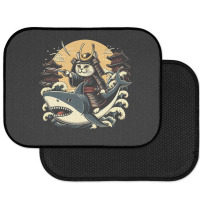 Ninja Cat Samurai Riding Shark Rear Car Mat | Artistshot