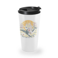 Ninja Cat Samurai Riding Shark Travel Mug | Artistshot