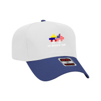 Half American Half Colombian Flag Combined Map Colombia Usa T Shirt Adjustable Baseball Cap | Artistshot