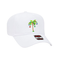 Christmas Lights Palm Tree Hawaii Beach Tropical Xmas Adjustable Baseball Cap | Artistshot