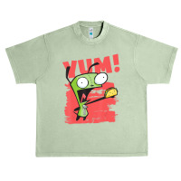 Invader Zim Gir Screaming Yum! Taco Portrait Urban Heavy T-shirt | Artistshot