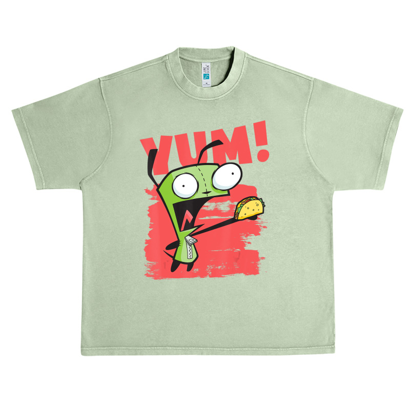 Invader Zim Gir Screaming Yum! Taco Portrait Urban Heavy T-shirt by cm-arts | Artistshot