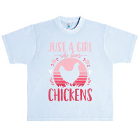 Chicken Chick Just A Girl Who Loves Chickens Retro Vintage Urban Heavy T-shirt | Artistshot