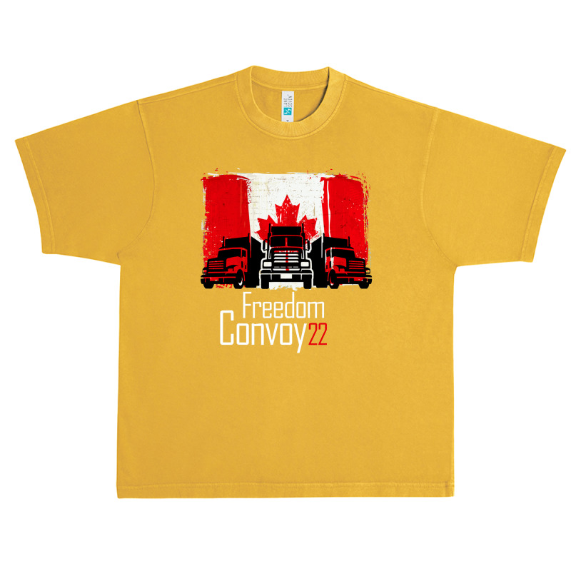 Canada Freedom Convoy 2022 Canadian Truckers Support Flag Urban Heavy T-shirt | Artistshot