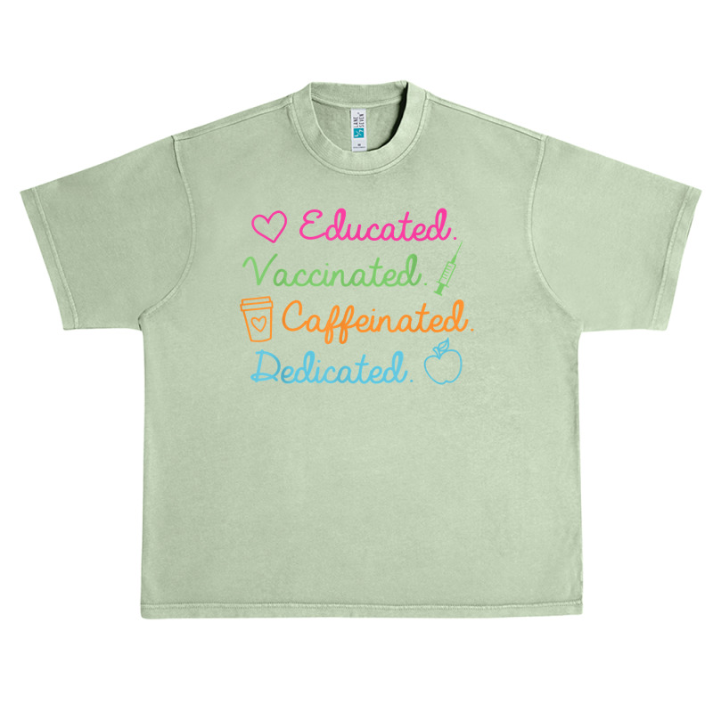 Educated Vaccinated Caffeinated Dedicated Teacher Vaccine Urban Heavy T-shirt by JonathonBarringer | Artistshot