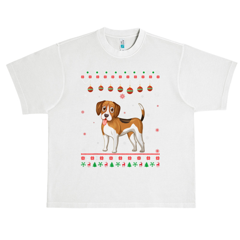 Beagle Dog Ugly Xmas Design Matching Ugly Christmas Holiday Urban Heavy T-shirt | Artistshot