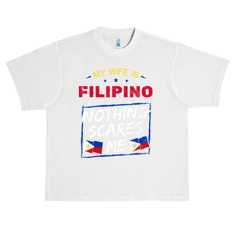 My Wife Is Filipino Republic Of The Philippines Roots Flag Urban Heavy T-shirt by cm-arts | Artistshot