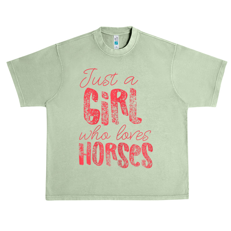 Just A Girl Who Loves Horses Pink Urban Heavy T-shirt | Artistshot