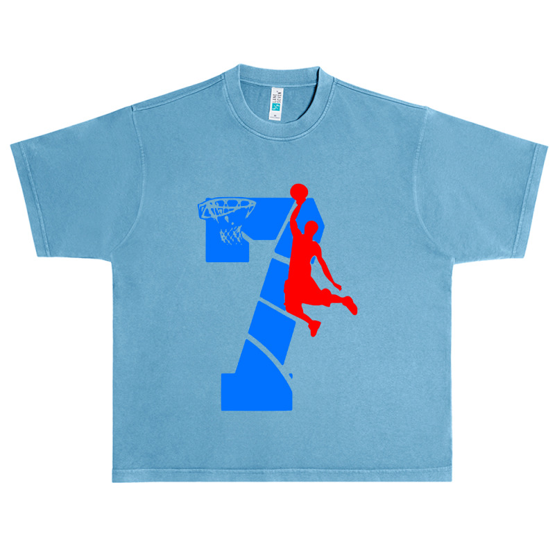 Kids 7 Year Old 7th Basketball Birthday Urban Heavy T-shirt | Artistshot