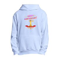 Happy 1st Anniversary Urban Pullover Hoodie | Artistshot