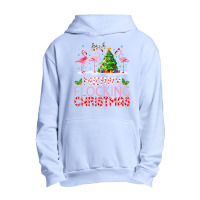 Flamingo Santa Hats Dancing On Snow Merry Flocking Christmas T Shirt Urban Pullover Hoodie | Artistshot