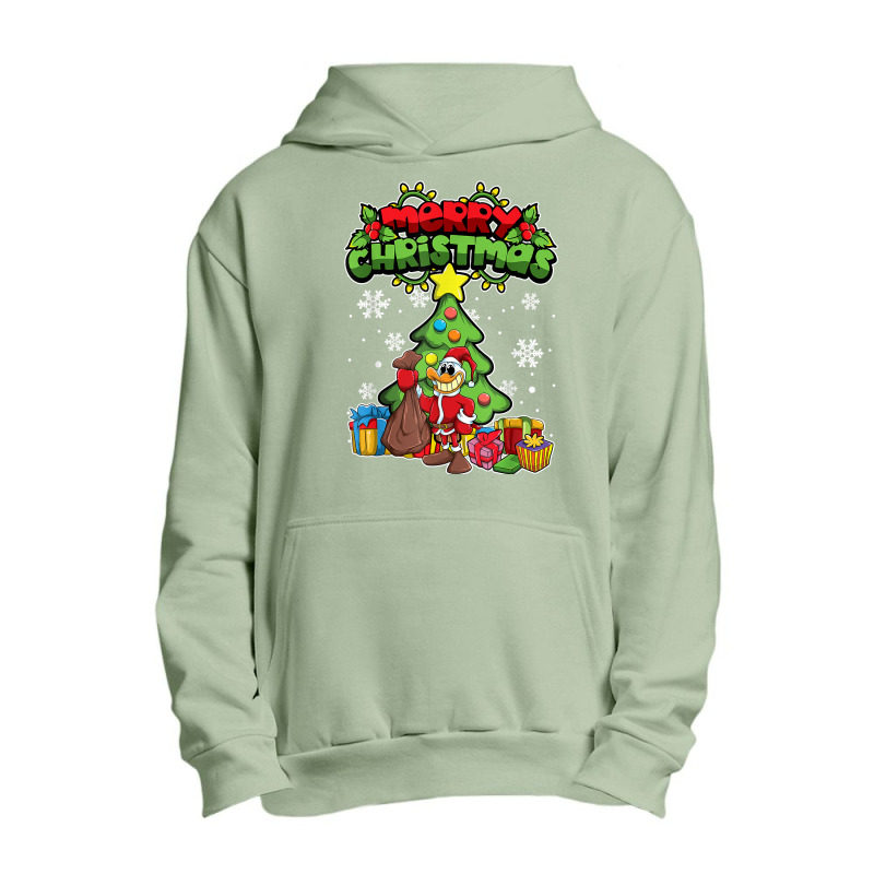 Merry Christmas Animals   Xmas Duck Duckling T Shirt Urban Pullover Hoodie | Artistshot