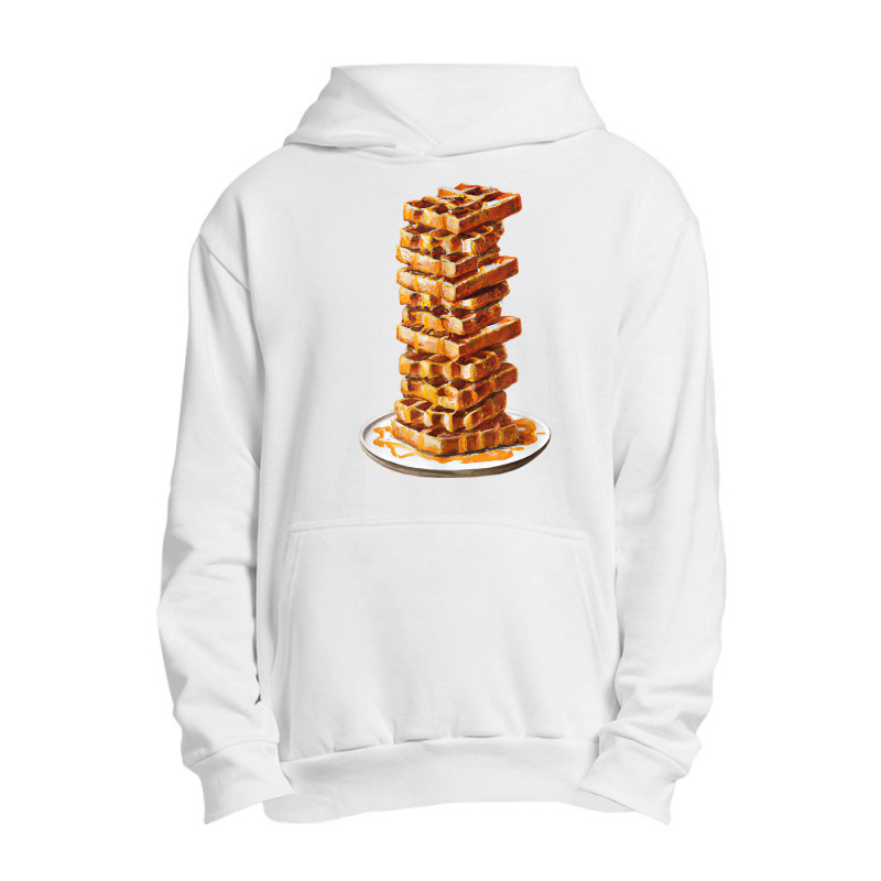 Tall Stack Of Waffles And Syrup Urban Pullover Hoodie by Outpost | Artistshot