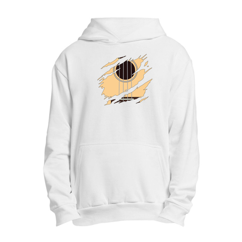 Ripped Ukulele Natural Color Urban Pullover Hoodie | Artistshot