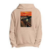 Music-retro-the-scream-by-edvard-munch-funny-graphic-gift- Urban Pullover Hoodie | Artistshot