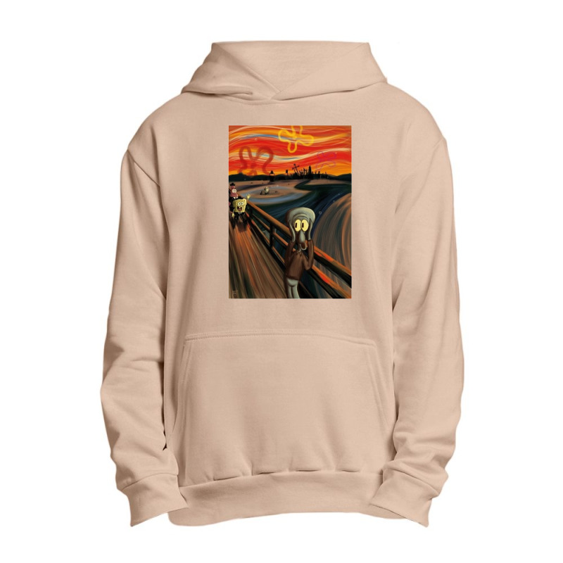 Music-retro-the-scream-by-edvard-munch-funny-graphic-gift- Urban Pullover Hoodie by cm-arts | Artistshot