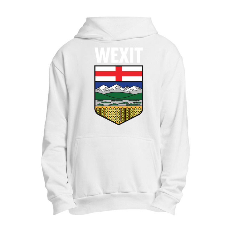 Wexit Alberta With Coat Of Arm Shield Canada Separation Movement Black Urban Pullover Hoodie by cm-arts | Artistshot