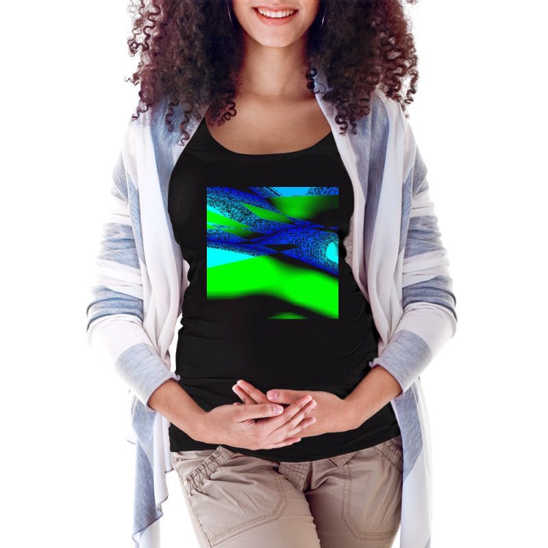 Blue Green Black Abstract Art T  Shirt Blue Green Black Abstract Art T Maternity Scoop Neck T-shirt by ortizaiyana293 | Artistshot