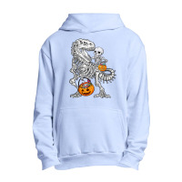 Skeleton Dinosaur T Rex Boys Halloween Mummy Funny Pumpkin Urban Pullover Hoodie | Artistshot