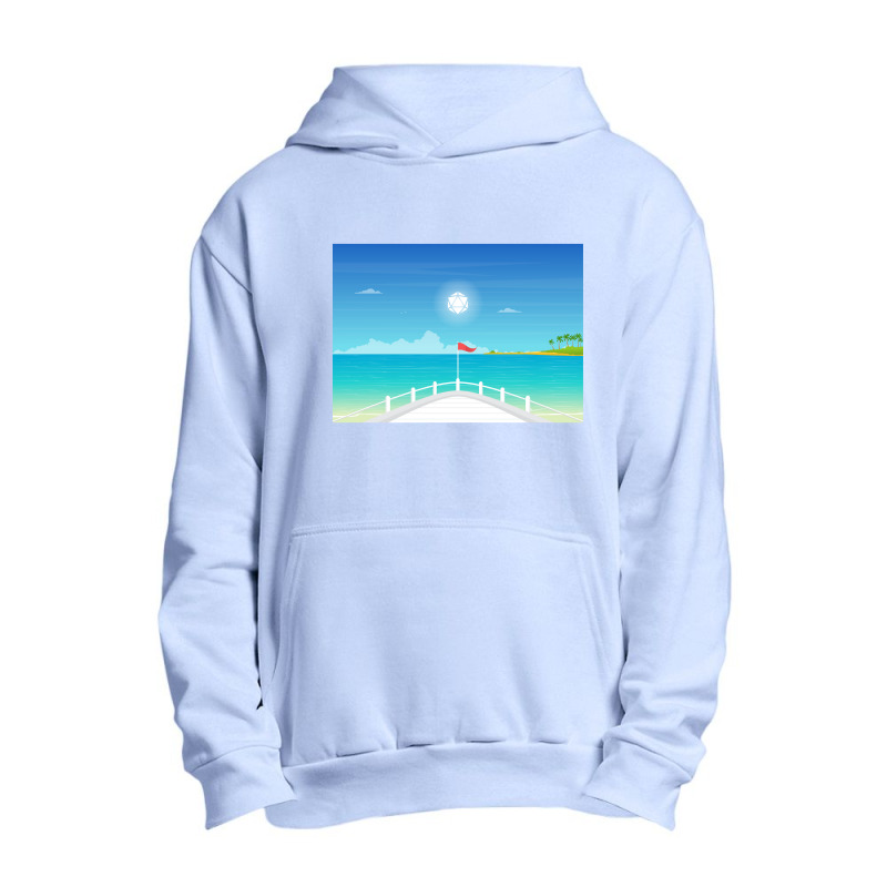 Yacht Cruise Summer Vacation Polyhedral Dice Sun Rpg Landscape Urban Pullover Hoodie by Kosdapen517 | Artistshot