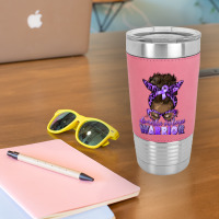 Domestic Violence Warrior Afro Messy Bun Leatherette Tumbler | Artistshot