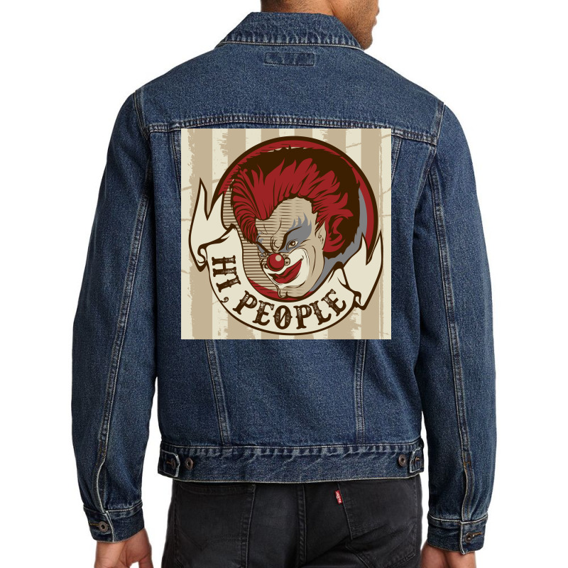 Clown Say Hi People Men Denim Jacket by Heri Iye | Artistshot