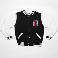 Combat Engineer Distressed American Flag - U.s. Military Bomber Jacket | Artistshot