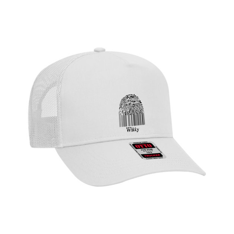 Witty Fingerprint Mesh Back Trucker Hat | Artistshot