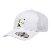 Floral Initial Letter F Retro Trucker Cap | Artistshot