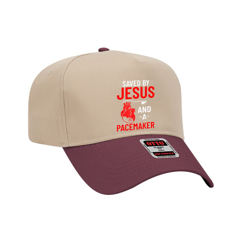 Saved By Jesus And A Pacemaker Heart Disease Awareness Adjustable Baseball Cap | Artistshot