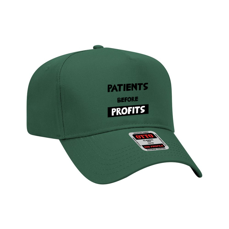 Nurses On Strike Patients Before Profits Adjustable Baseball Cap by cm-arts | Artistshot