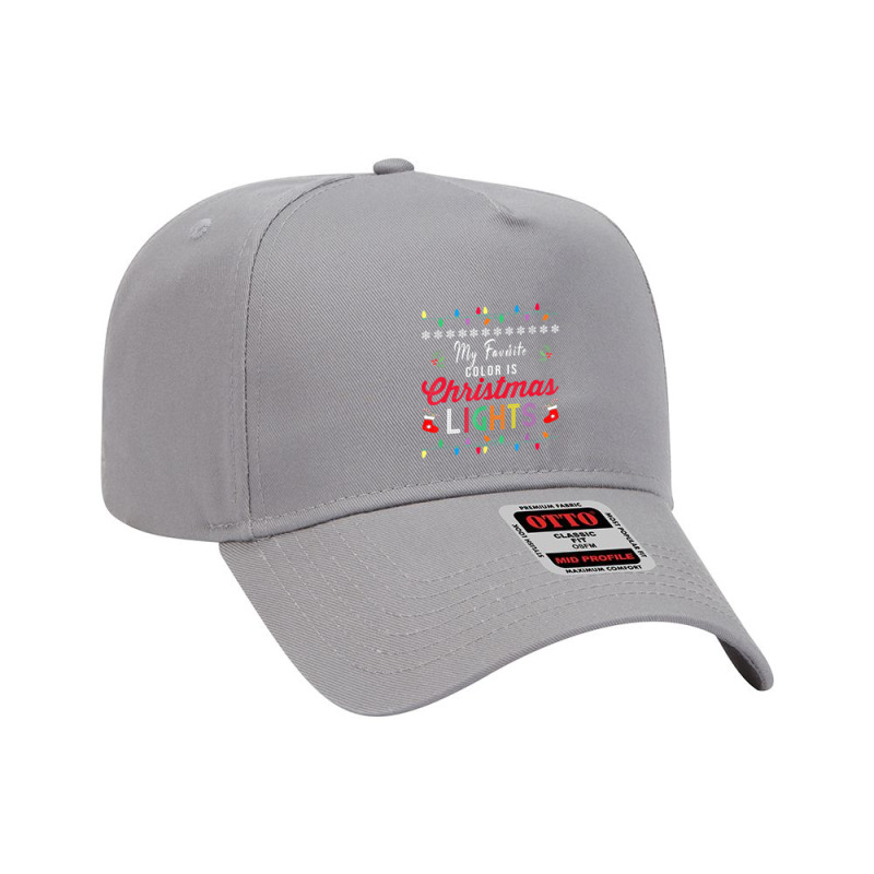 My Favorite Color Is Christmas Lights Xmas 2022 Adjustable Baseball Cap by cm-arts | Artistshot