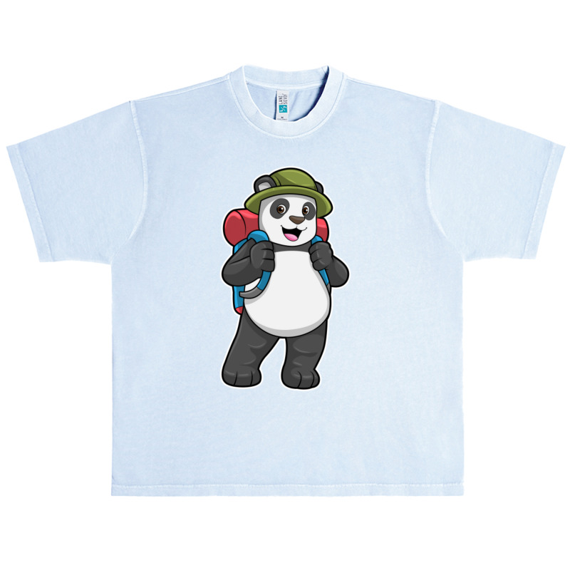 C:\users\dell\desktop\l2\chung 7\panda Types Panda As Hiker With Backp Urban Heavy T-shirt | Artistshot