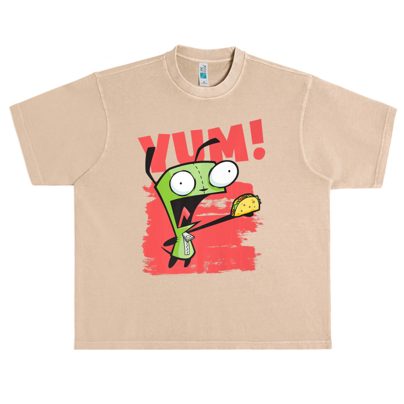 Invader Zim Gir Screaming Yum! Taco Portrait Urban Heavy T-shirt by cm-arts | Artistshot