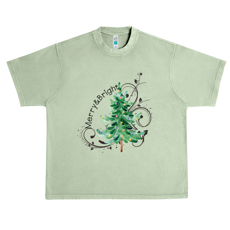 Christmas Tree Merry And Bright Womens Christmas Tee Women Urban Heavy T-shirt | Artistshot