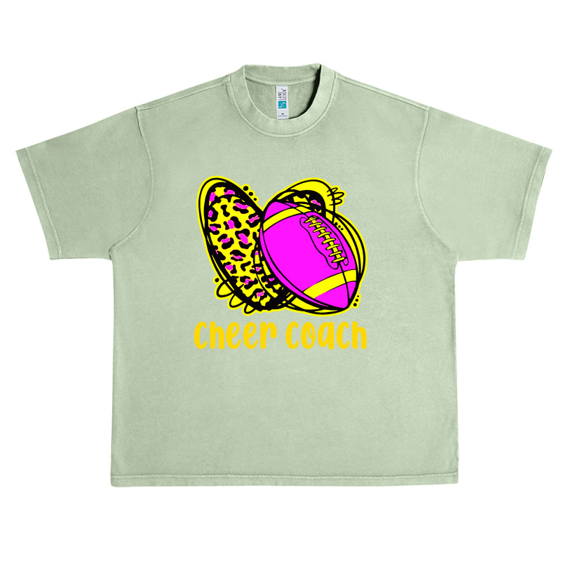 Cheer Coach Leopard Cheerleading Football Mom Urban Heavy T-shirt | Artistshot