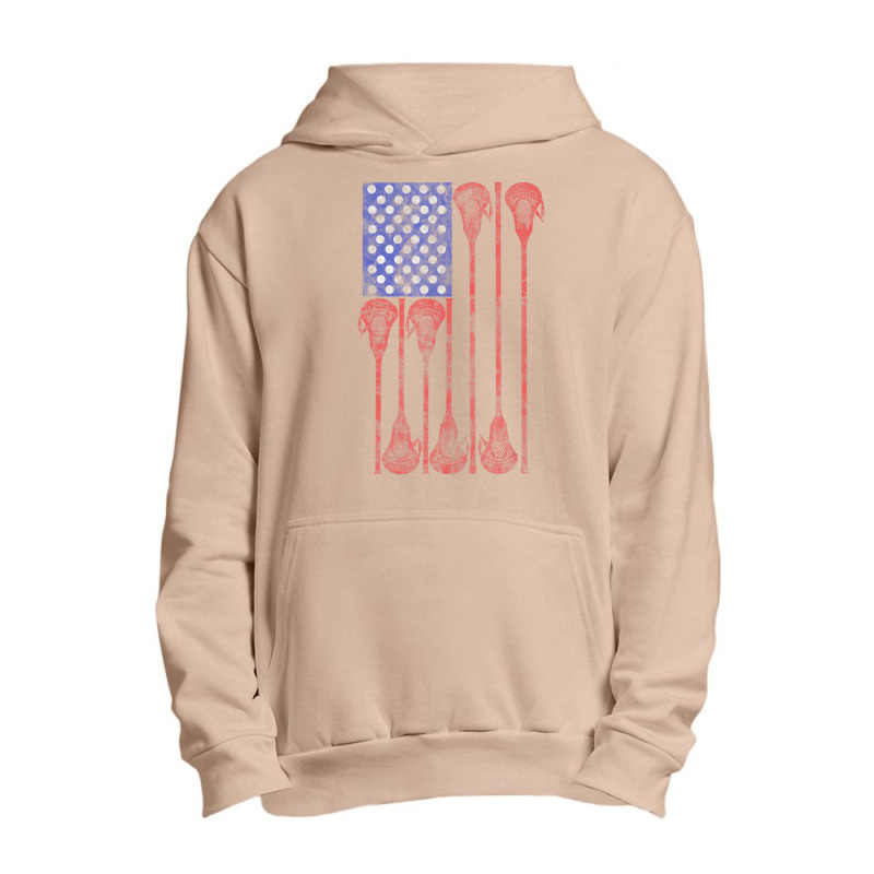 Lacrosse Stick Lax American Flag Urban Pullover Hoodie by cm-arts | Artistshot