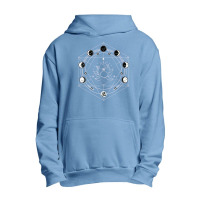 Black Lotus Moon Flower Phases Yoga Urban Pullover Hoodie | Artistshot