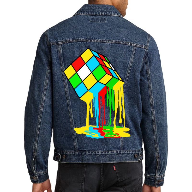 Love Brick Games Fan Of Rubriks Cube Men Denim Jacket by Avanza Tees | Artistshot