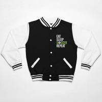 Eat Sleep Soccer Repeat Soccer Player Gift Green Bomber Jacket | Artistshot