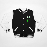 Cute Monster Face Green Tongue Easy Halloween Costume Bomber Jacket | Artistshot