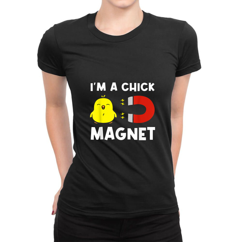 Chick Magnet Women Attraction Pun Joke Humor Funny Men Ladies Fitted T-Shirt by yuyurumpung | Artistshot