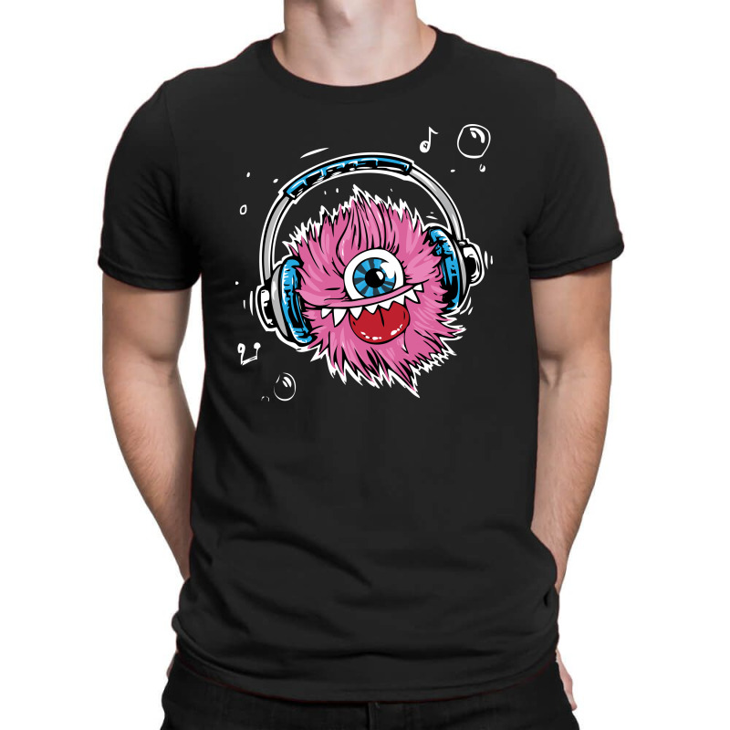 Monster Headphone T-Shirt by Chiks | Artistshot