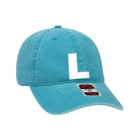 Letter L Capital Alphabet Monogram Initial T Shirt Dyed Cap | Artistshot