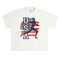 Usa Women Running Track & Field Team American Flag Runner T Shirt Urban Heavy T-shirt | Artistshot