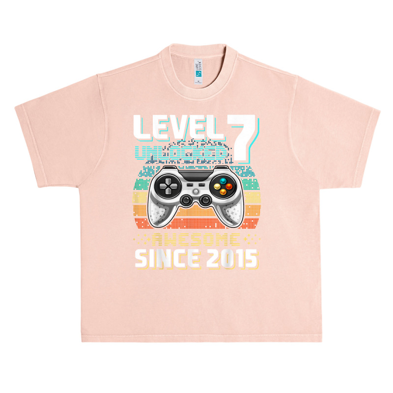 Level 7 Unlocked Awesome 2015 Video Game 7th Birthday T Shirt Urban Heavy T-shirt | Artistshot