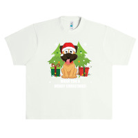 Funny Christmas Santa Dog Woof You A Merry Christmas Novelty Pullover Urban Heavy T-shirt | Artistshot