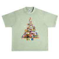 Christmas Library Tree Lights For Librarian And Book Lover Long Sleeve Urban Heavy T-shirt | Artistshot